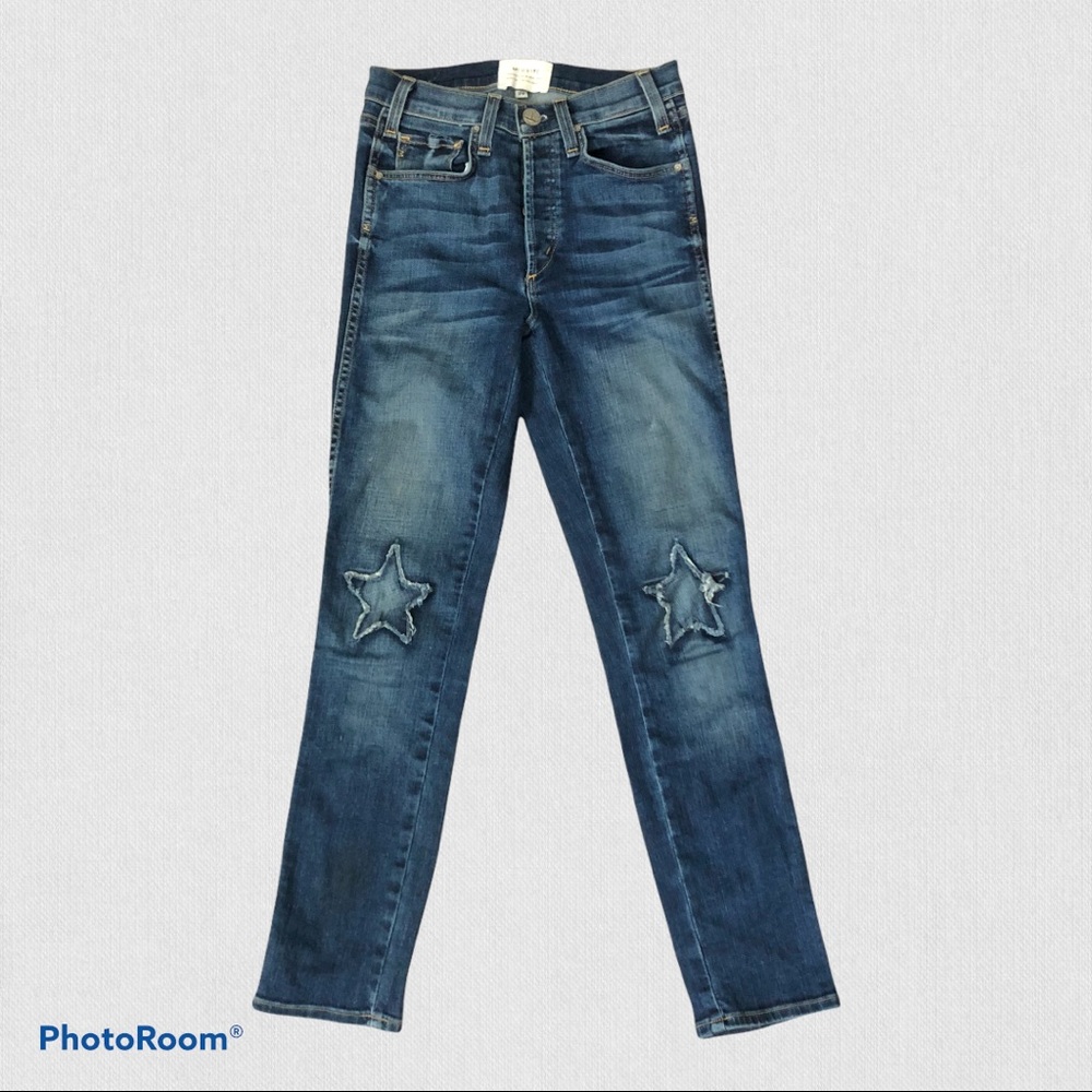 Anthropologie McGuire Vintage Stars Mid-Rise Cropped Jeans